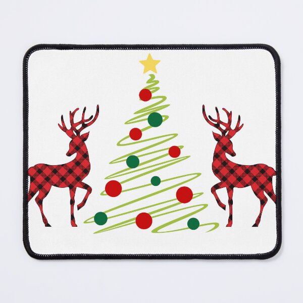 Item preview, Plaid Reindeer Duo: Festive Tree Delight designed and sold by TeetasticBtque.