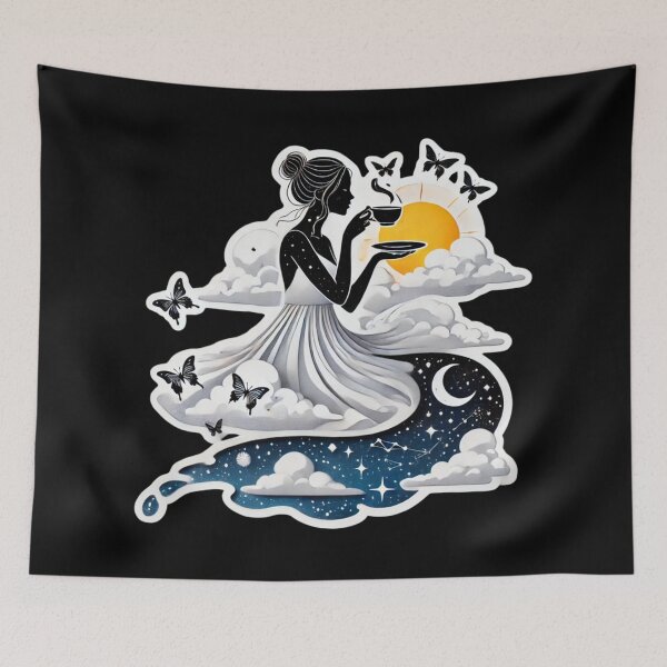 Item preview, Woman Drinking Tea designed and sold by PinUpPizzazz.