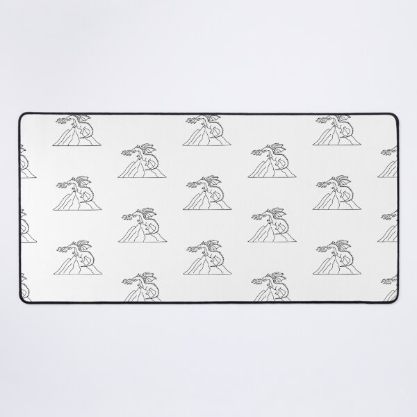 Item preview, Dragon breathing fire over a mountain designed and sold by rasagamastore.