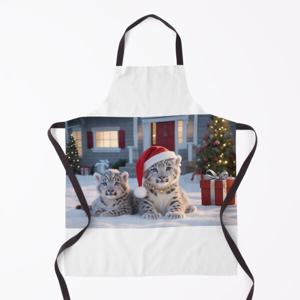 Item preview, Cute, Baby Snow Leopard in Christmas Night designed and sold by Pim-Crystal.