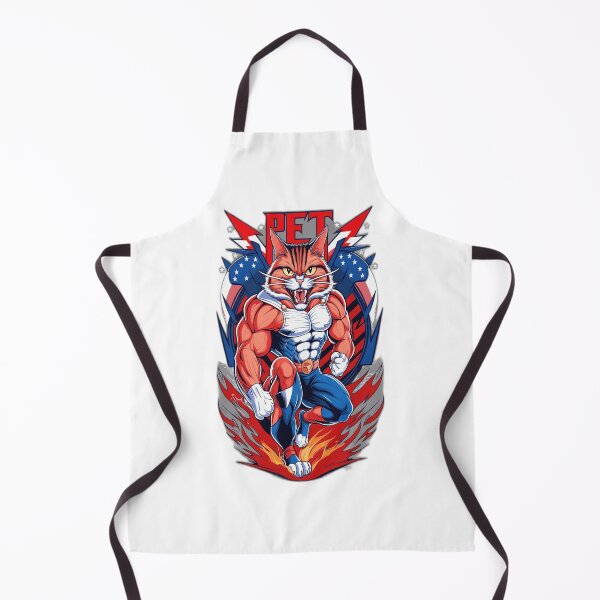 Item preview, Mighty Patriotic Cat T-Shirt – Bold USA-Inspired Design for Cat Lovers designed and sold by CeylonBatik.