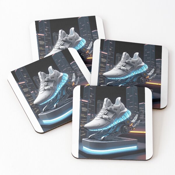Item preview, Futuristic Robotic Sneaker with Neon Blue Glow - Sci-Fi Inspired Design designed and sold by PRIME4YOU.