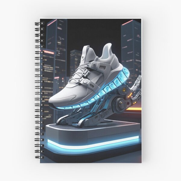 Item preview, Futuristic Robotic Sneaker with Neon Blue Glow - Sci-Fi Inspired Design designed and sold by PRIME4YOU.