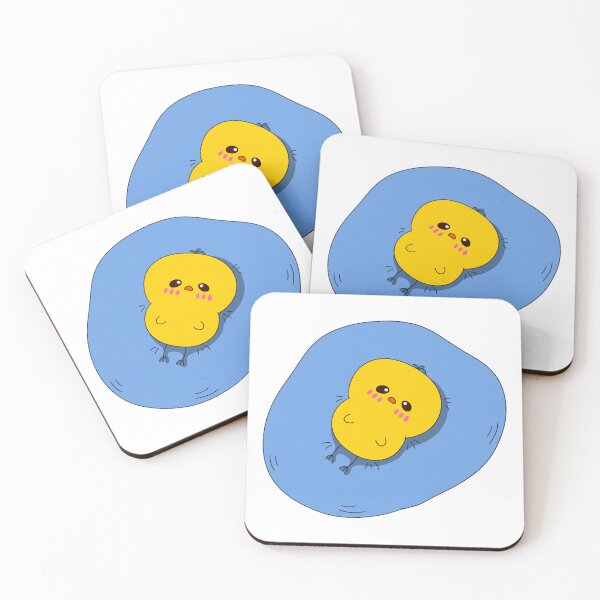 Item preview, Unmotivated chick relaxing on a cushion designed and sold by Demeka-chan.