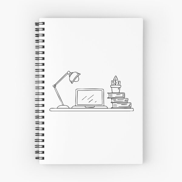 Item preview, Desk with books and a laptop designed and sold by rasagamastore.