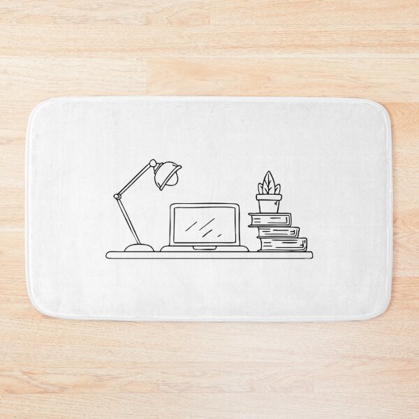 Item preview, Desk with books and a laptop designed and sold by rasagamastore.