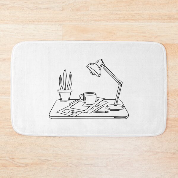 Item preview, Desk covered with scattered papers and a coffee mug designed and sold by rasagamastore.