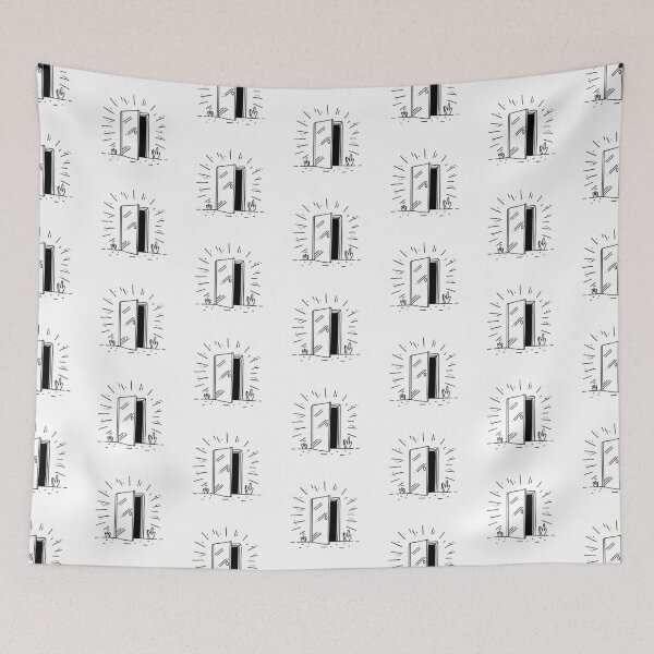 Item preview, Door slightly open with light shining through designed and sold by rasagamastore.