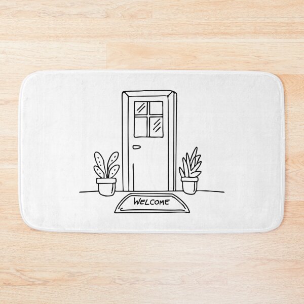 Item preview, Door with a welcome mat designed and sold by rasagamastore.