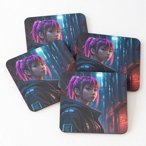 Item preview, Girl in a Dark Cyberpunk Street designed and sold by papi1998.
