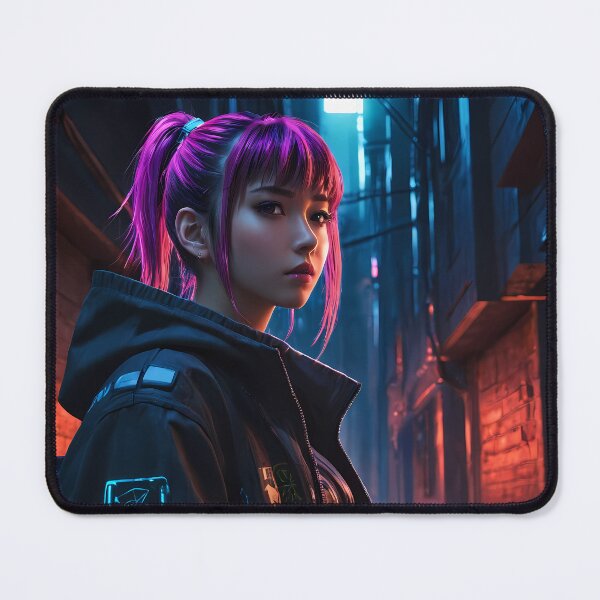 Item preview, Girl in a Dark Cyberpunk Street designed and sold by papi1998.