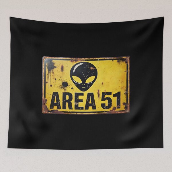 Item preview, Area 51 Vintage Metal Sign designed and sold by FutureTraveller.