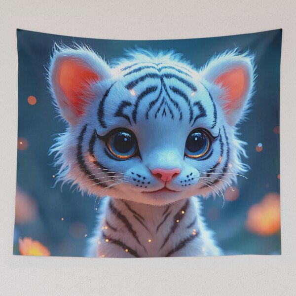 Item preview, Cute Baby White Tiger designed and sold by TheArtOfPat.