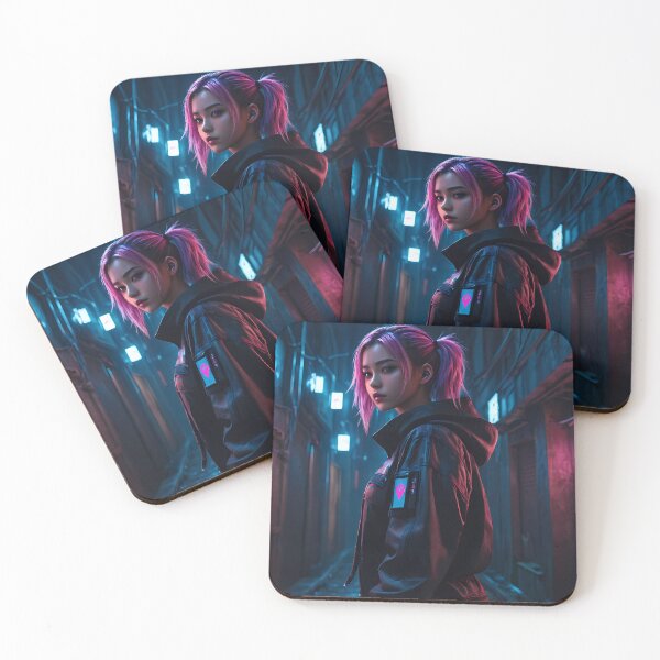 Item preview, Girl in a Dark Cyberpunk Street designed and sold by papi1998.