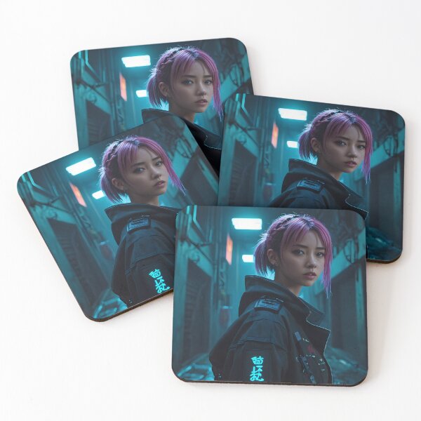 Item preview, Girl in a Dark Cyberpunk Street designed and sold by papi1998.