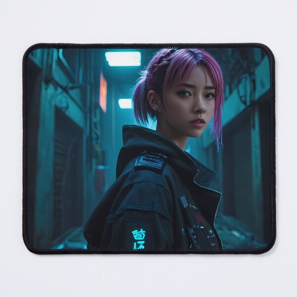 Item preview, Girl in a Dark Cyberpunk Street designed and sold by papi1998.