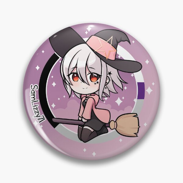 Aperçu de l'œuvre Ellie - Chibi Witch - Drapeau de la fierté demisexuelle créée et vendue par SamLizzy71.