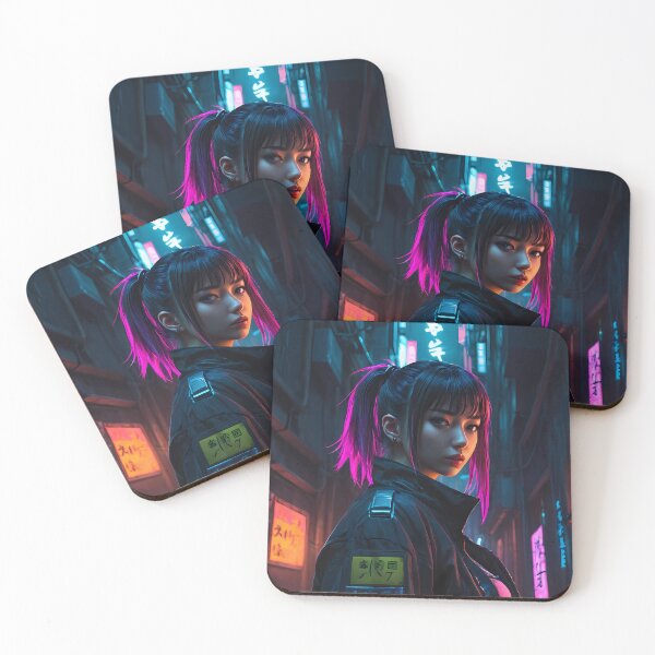 Item preview, Girl in a Dark Cyberpunk Street designed and sold by papi1998.