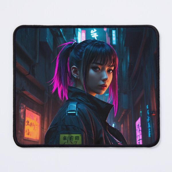 Item preview, Girl in a Dark Cyberpunk Street designed and sold by papi1998.