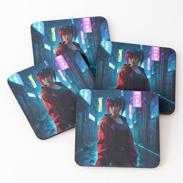 Item preview, Girl in a Dark Cyberpunk Street designed and sold by papi1998.