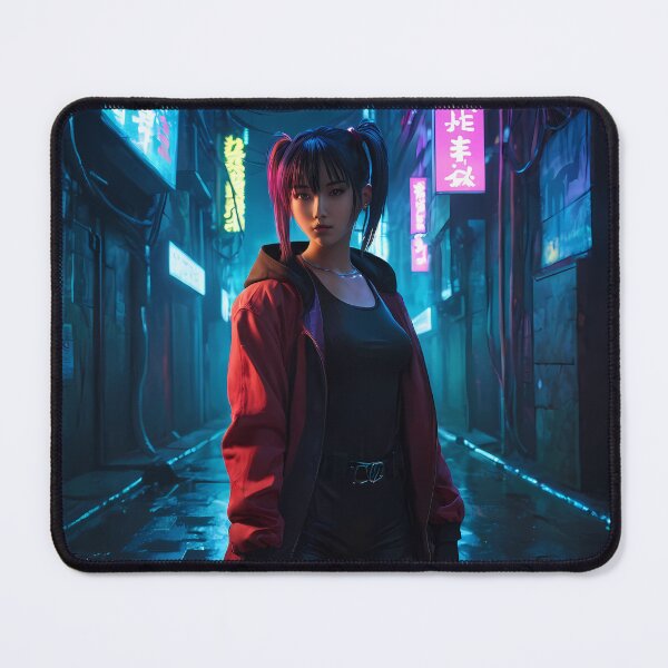 Item preview, Girl in a Dark Cyberpunk Street designed and sold by papi1998.
