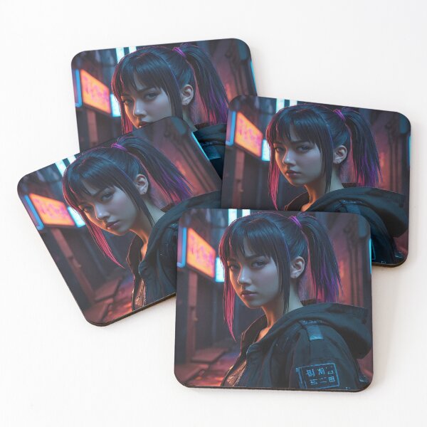 Item preview, Girl in a Dark Cyberpunk Street designed and sold by papi1998.