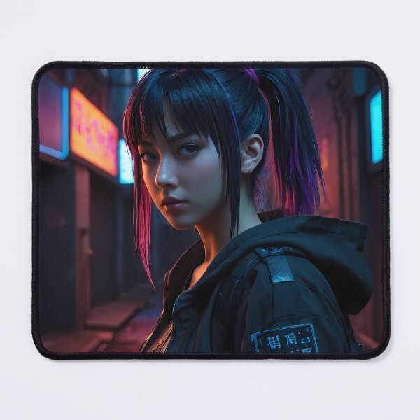Item preview, Girl in a Dark Cyberpunk Street designed and sold by papi1998.