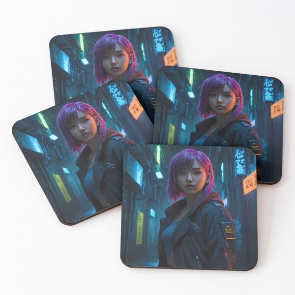 Item preview, Girl in a Dark Cyberpunk Street designed and sold by papi1998.