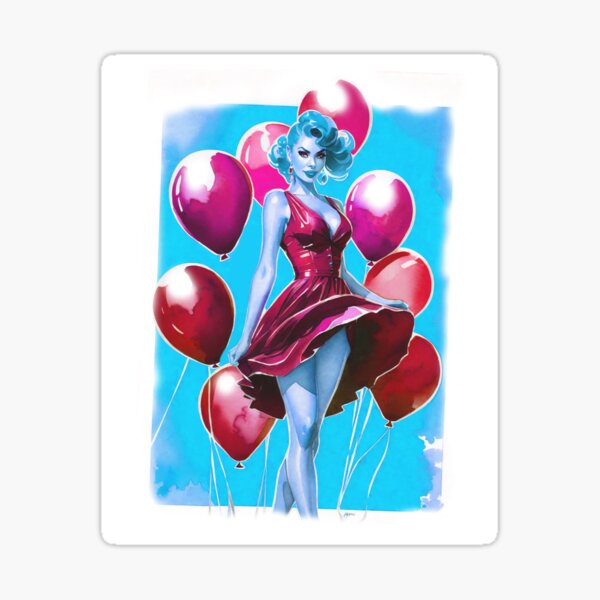 Miss Balloon 1 Sticker