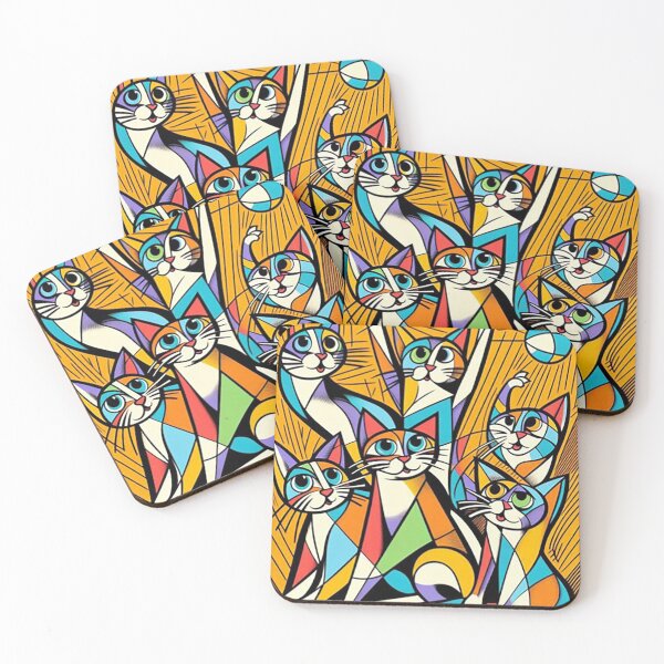 Item preview, six playful cats designed and sold by Asweet1.