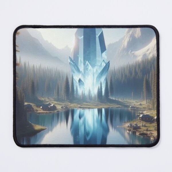 Item preview, A Mystical Lake With A Giant Crystal Rising From The Center. designed and sold by IrsathThaslima.