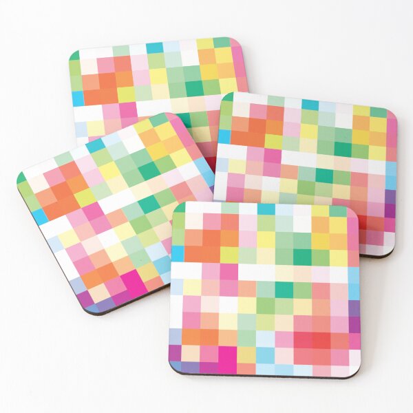 Item preview, Abstract red-white square pattern designed and sold by StudioViArt.