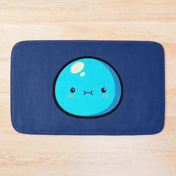 Item preview, Cute Kawaii Blue Slime Face Illustration designed and sold by Kubala Designs.