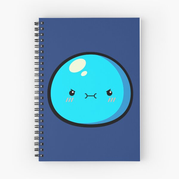 Item preview, Cute Kawaii Blue Slime Face Illustration designed and sold by Kubala Designs.