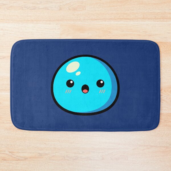 Item preview, Cute Kawaii Blue Slime Face Illustration designed and sold by Kubala Designs.