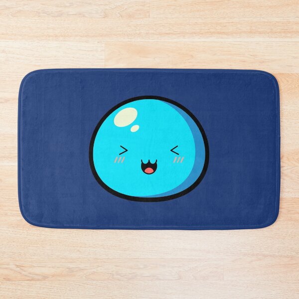 Item preview, Cute Kawaii Blue Slime Face Illustration designed and sold by Kubala Designs.