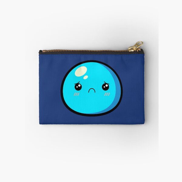 Item preview, Cute Kawaii Blue Slime Face Illustration designed and sold by Kubala Designs.