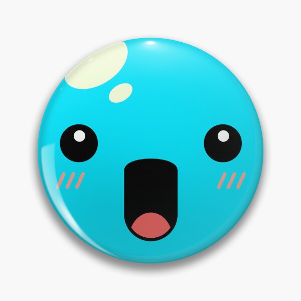 Item preview, Cute Kawaii Blue Slime Face Illustration designed and sold by Kubala Designs.