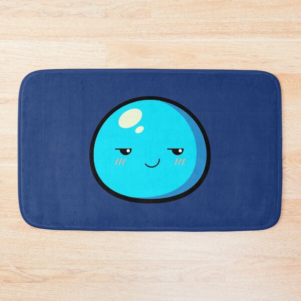 Item preview, Cute Kawaii Blue Slime Face Illustration designed and sold by Kubala Designs.