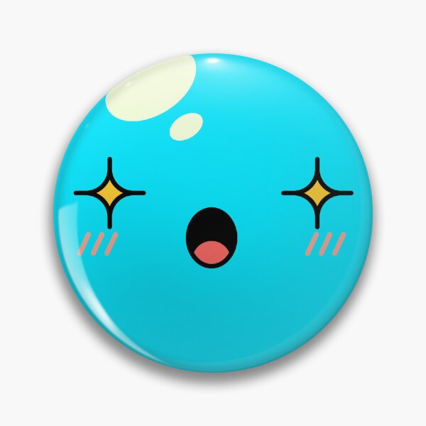 Item preview, Cute Kawaii Blue Slime Face Illustration designed and sold by Kubala Designs.