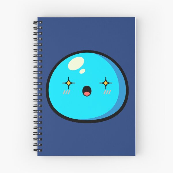 Item preview, Cute Kawaii Blue Slime Face Illustration designed and sold by Kubala Designs.