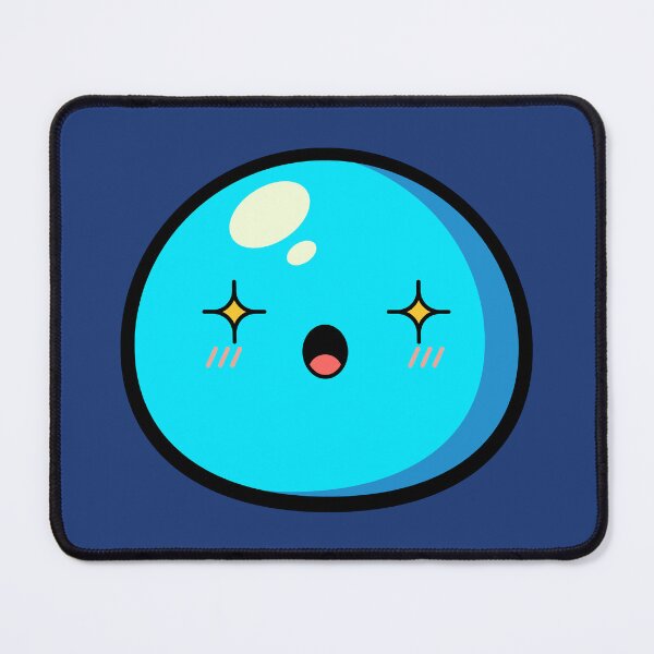 Item preview, Cute Kawaii Blue Slime Face Illustration designed and sold by Kubala Designs.