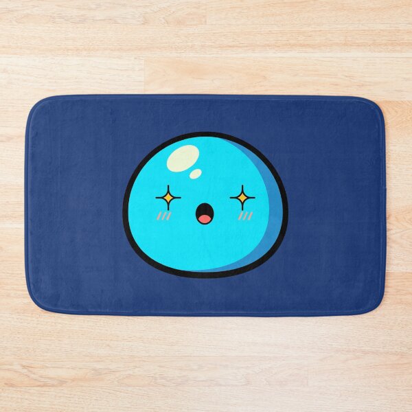 Item preview, Cute Kawaii Blue Slime Face Illustration designed and sold by Kubala Designs.