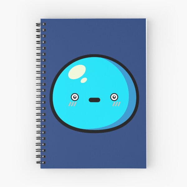 Item preview, Cute Kawaii Blue Slime Face Illustration designed and sold by Kubala Designs.