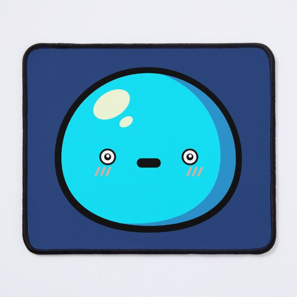 Item preview, Cute Kawaii Blue Slime Face Illustration designed and sold by Kubala Designs.