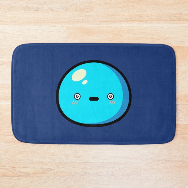 Item preview, Cute Kawaii Blue Slime Face Illustration designed and sold by Kubala Designs.