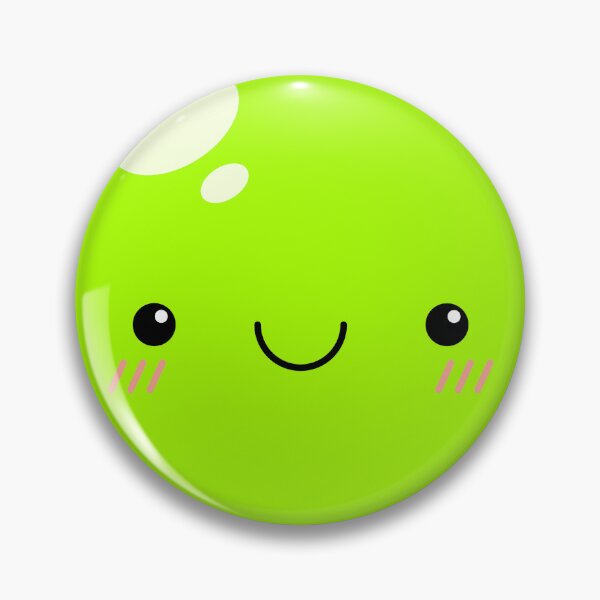 Item preview, Cute Kawaii Green Slime Face Illustration designed and sold by Kubala Designs.