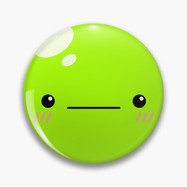Item preview, Cute Kawaii Green Slime Face Illustration designed and sold by Kubala Designs.
