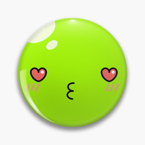 Item preview, Cute Kawaii Green Slime Face Illustration designed and sold by Kubala Designs.