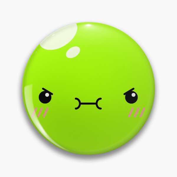 Item preview, Cute Kawaii Green Slime Face Illustration designed and sold by Kubala Designs.